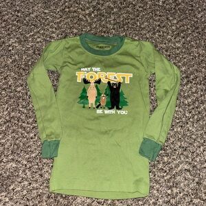 Little Blue House Green Forest Kids Pajama Set Size 6